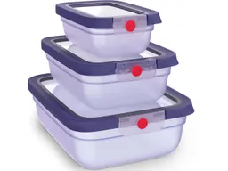EMSA EMSA 3er-Set Frischhaltedosen "oneClick" 0,5l, 1,2l, 2,3 l,aus Kunststoff, violett – Produktbild 1 von 1