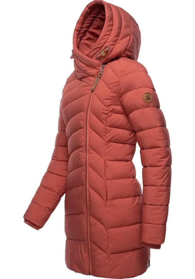 ragwear ragwear Wintermantel Teela Wasserdichter Steppmantel mit hohem Kragen, Rosa, – Produktbild 3 von 3