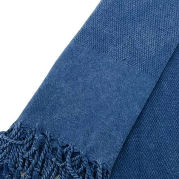 Lou-i Lou-i Strandtuch Bio-Baumwolle Hammamtuch, Blau, – Produktbild 2 von 2