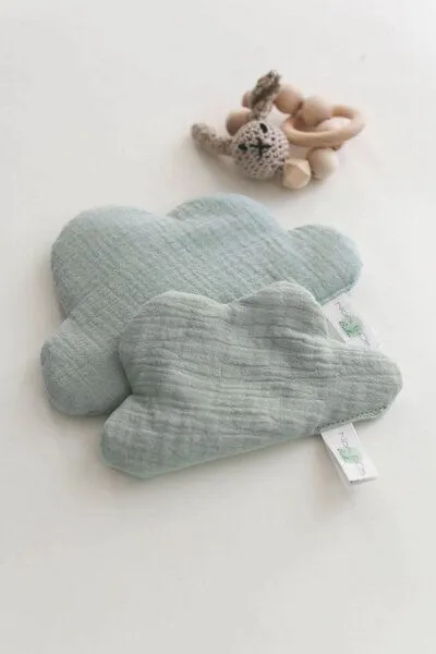 NoniKids Berlin Dinkel Wärmekissen Mama in 5 Farben I Bio Baumwolle I NoniKids Berlin, Blau (mint), – Produktbild 1 von 3