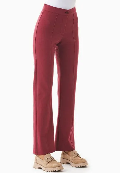 ORGANICATION ORGANICATION Hose aus Bio-Baumwolle und TENCEL Modal, Rot(syrah red), – Produktbild 3 von 4