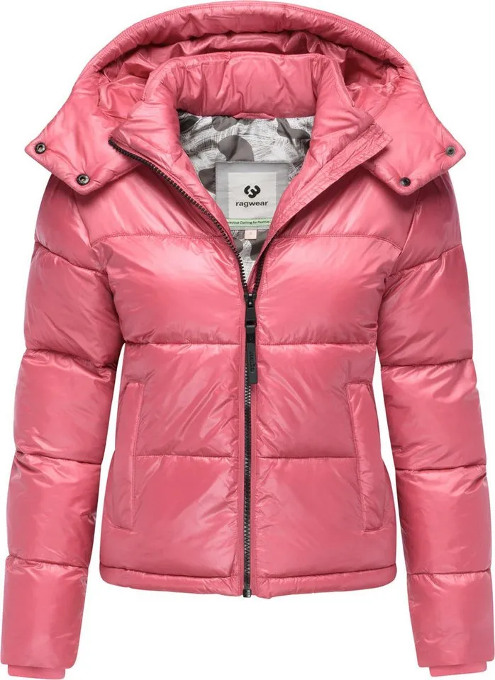 ragwear ragwear Steppjacke Roobie II Matt glänzende Damen Winterjacke mit Kapuze, Rosa, – Produktbild 5 von 5