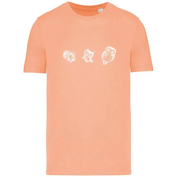 Greenspired Greenspired Basic Bio T-Shirt Three Owls 155g/m² XXS - 4 XL", Aprikot, – Produktbild 1 von 1