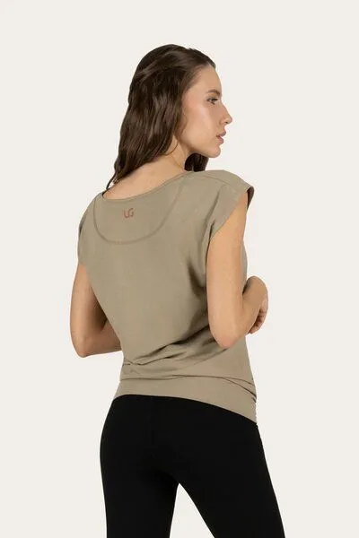 Urban Goddess Urban Goddess Lockeres Asana-Yoga-Shirt, Fern (braun), – Produktbild 4 von 4