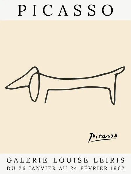 Photocircle Photocircle Poster / Leinwandbild - Picasso Hund – beige – Produktbild 1 von 4