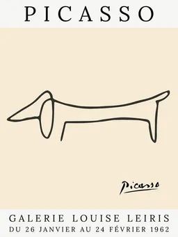 Photocircle Photocircle Poster / Leinwandbild - Picasso Hund – beige – Produktbild 1 von 1