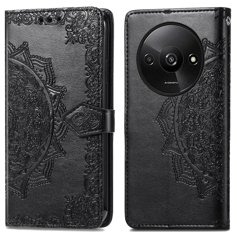 imoshion imoshion Mandala Klapphülle für das Xiaomi Redmi A3, Schwarz, – Produktbild 1 von 1