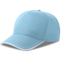 Atlantis Headwear Atlantis Headwear Cap Recy Five Pipe zweifarbig, Hellblau/weiss, – Produktbild 3 von 3