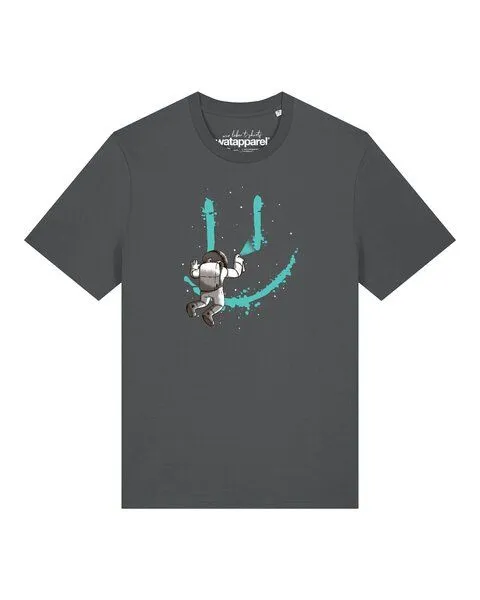 watapparel watapparel T-Shirt Unisex Graffiti Astronaut, Anthracite, – Produktbild 1 von 2