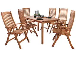 Rondo Gartenmöbel-Set 'Calea', 7-teilig, 6 Sessel, 1 Tisch – Produktbild 1 von 1