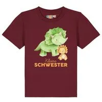 watabout kids watabout.kids T-Shirt Kinder Dinosaurier 07 Kleine Schwester, Burgundy, – Produktbild 1 von 1