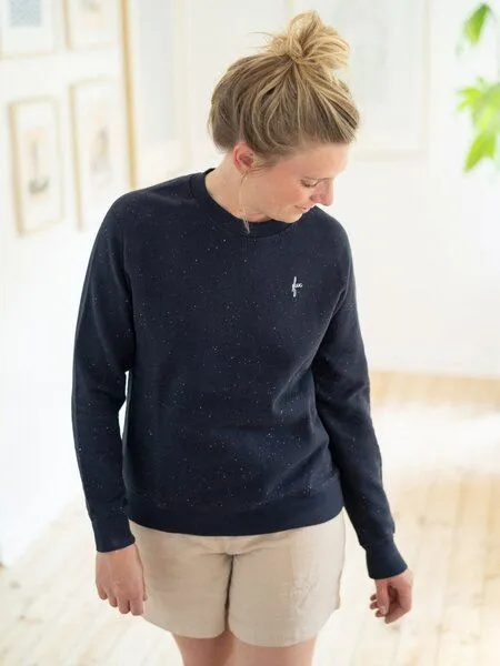 FUXBAU FUXBAU Frauen Neps Pullover, Navy neps, – Produktbild 2 von 4