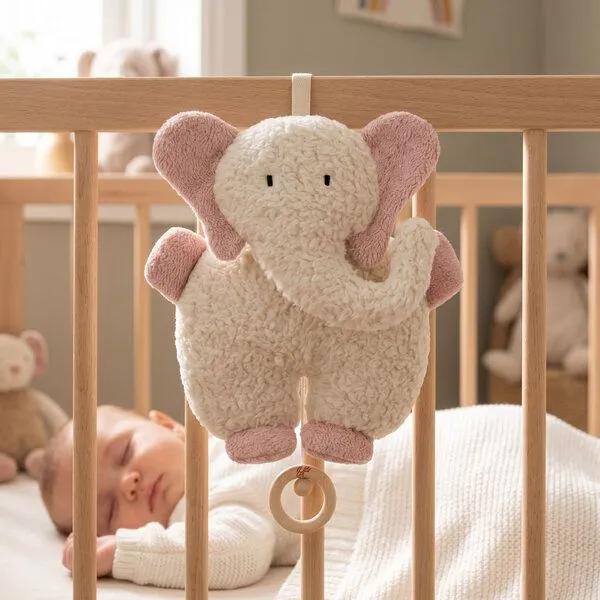 Efie Efie Spieluhr Elefant rosa, kbA (organic) – Produktbild 5 von 7