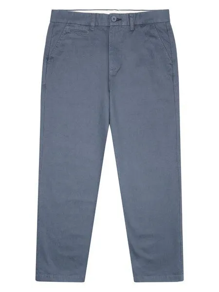 KnowledgeCotton Apparel KnowledgeCotton Apparel Flint weite Chino-Hose aus Bio-Baumwolle, Blau-vintage-indigo, – Produktbild 1 von 3