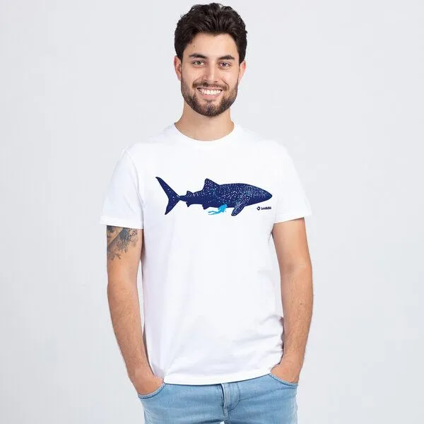 Lexi&Bö Lexi&Bö Whale Shark T-Shirt Herren, Weiss, – Produktbild 1 von 4