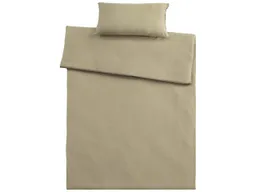 Bettwäsche "Single Jersey" aus Bio-Baumwolle 40 x 80 cm,/135 x 200 cm, schlamm – Produktbild 1 von 1