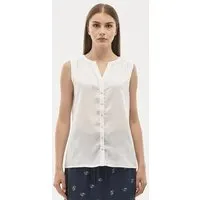 ORGANICATION ORGANICATION Bluse aus TENCEL Lyocell mit durchgehender Knopfleiste, White, – Produktbild 1 von 1