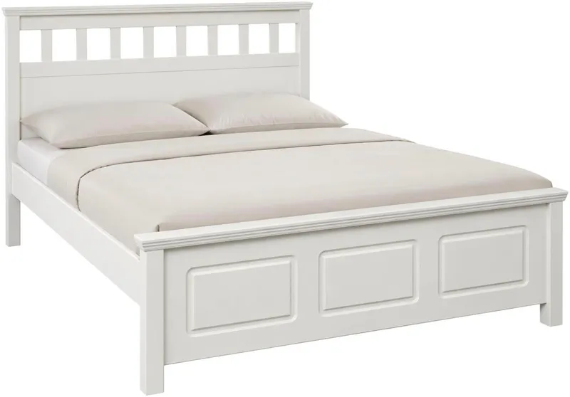 OTTO home Bett Tillian, Bettgestell, Doppelbett, Bettkasten optional, Made in EU (Liegefläche 140x200cm), aus massiver Kiefer in Kombination mit MDF, FSC®, inklusive Lattnerost, Weiß, – Produktbild 2 von 5