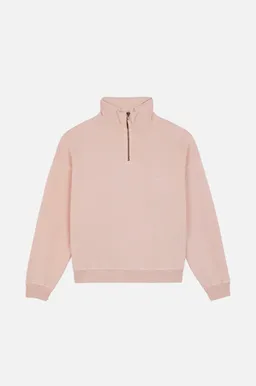 Trendsplant Trendsplant Damen vegan Sweatshirt Sunwashed Essential Mit Viertelreißverschluss Lotus Pink – Produktbild 1 von 1