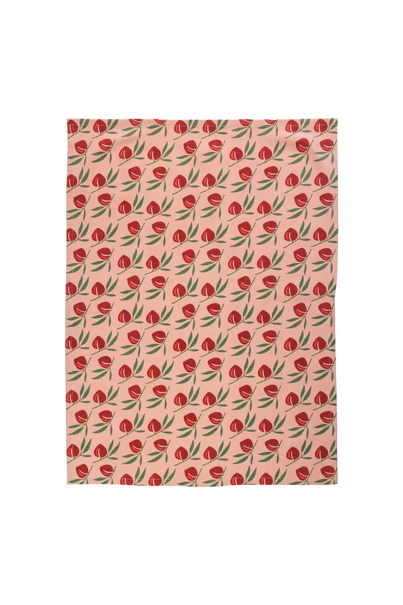 Tranquillo Geschirrtuch VINTAGE GARDEN - rot – Produktbild 1 von 2