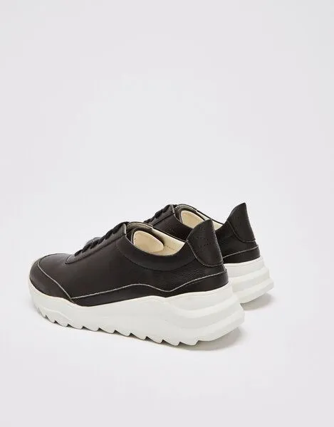 NINE TO FIVE NINE TO FIVE #florida - veganer Runner, minimalistischer Damen Sneaker, Black micro, – Produktbild 4 von 4