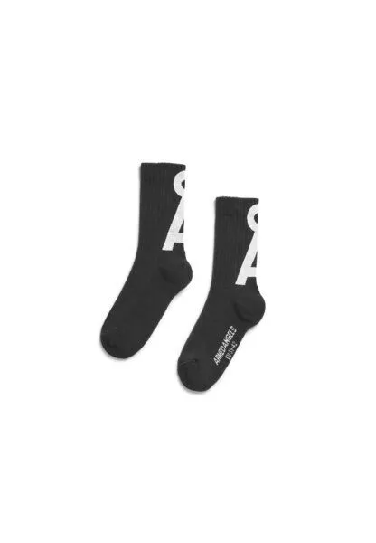 ARMEDANGELS ARMEDANGELS SAAMUS SHORT Unisex Socken aus Bio-Baumwoll Mix, Black-white, – Produktbild 3 von 3