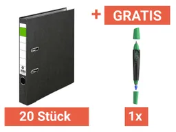 20 x Ordner "Economy" Rückenbreite 5 cm, DIN A4 + GRATIS Schneider Tintenroller "BREEZE" – Produktbild 1 von 1