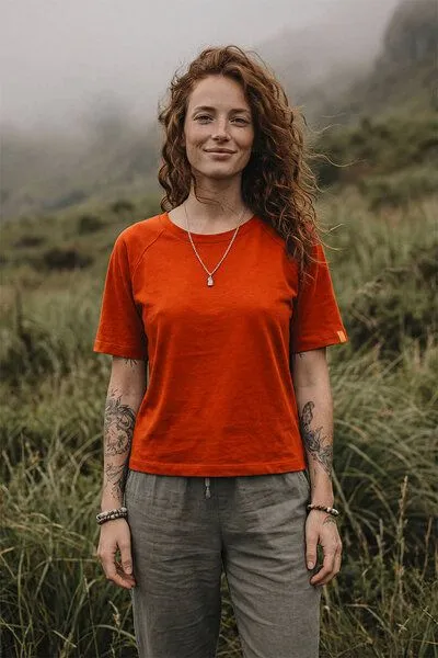 KOKOworld KOKOworld Bluse Lumen, Rust soil (orange), – Produktbild 1 von 4