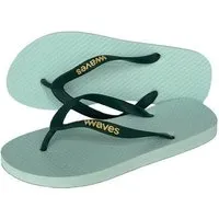 Waves WAVES Flip Flops - Zehentrenner 100 % Naturkautschuk, Türkis/grün, – Produktbild 1 von 1