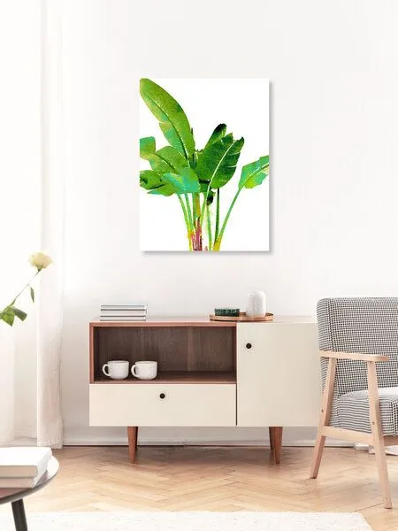 Photocircle Photocircle Poster / Leinwandbild - Tropical Banana Leaves Watercolor – Produktbild 3 von 4