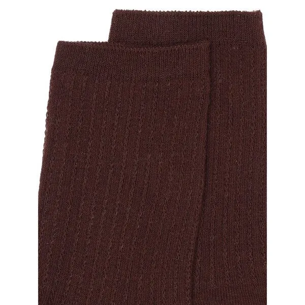 KnowledgeCotton Apparel KnowledgeCotton Apparel 1-Pack Socken CABLE Strukturstrick aus Bio-Baumwolle und recyceltem Polyester, Braun (chocolate-plum), – Produktbild 2 von 2