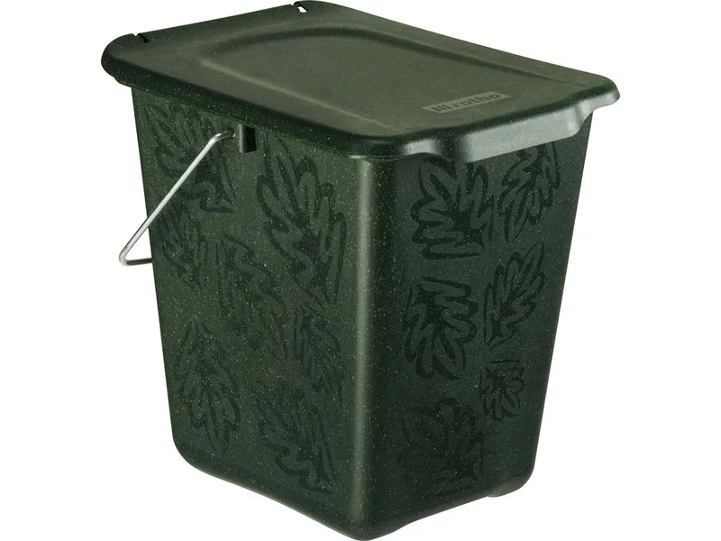rotho rotho Komposteimer "GREENLINE" aus Bio-Kunststoff, 7 l, grün – Produktbild 1 von 2