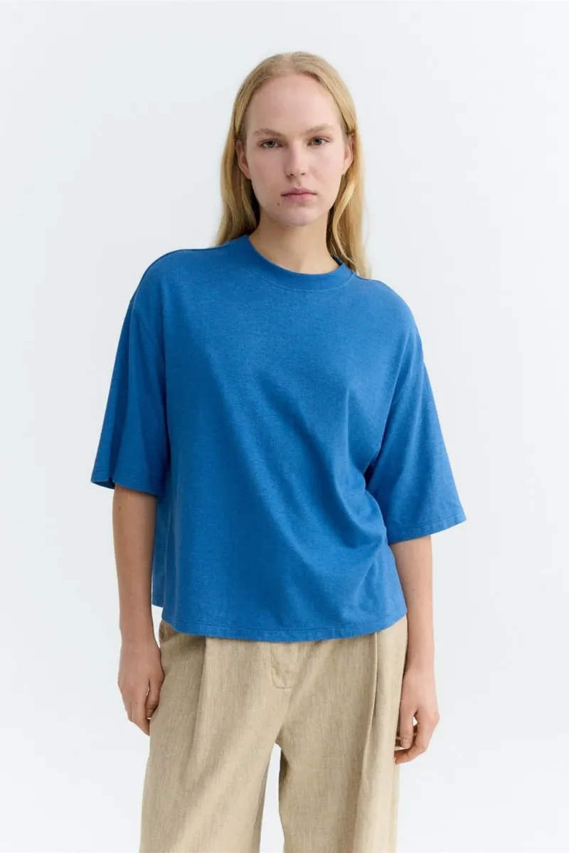 thinking mu Thinking MU Damen vegan T-Shirt Lena Light Cobalt, Blau, – Produktbild 2 von 2