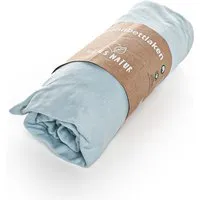 HANS NATUR Spannbettlaken Bio-Baumwolle aqua 40-50 cm x 70-80 cm – Produktbild 1 von 1