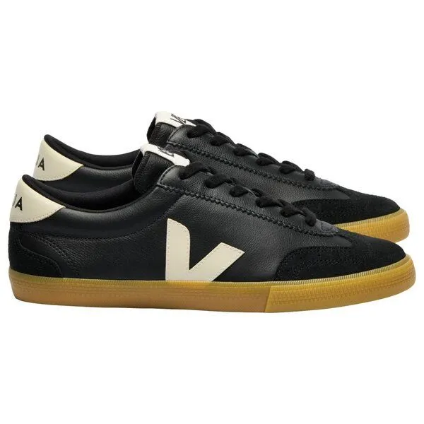 Veja Veja Herren-Sneakers Volley OT Leather Black Pierre – Produktbild 1 von 4