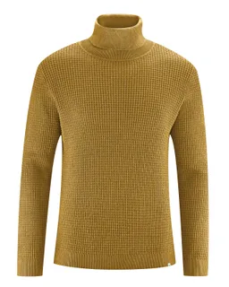 HempAge Hempage Herren vegan Rollkragenpullover Erdnussbraun – Produktbild 1 von 1