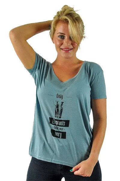 Human Family Human Family Damen Modal Shirt "Only Elephants should wear Ivory" – Produktbild 4 von 4