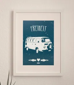 päfjes päfjes Freiheit - Bus Poster A4 – Produktbild 1 von 1