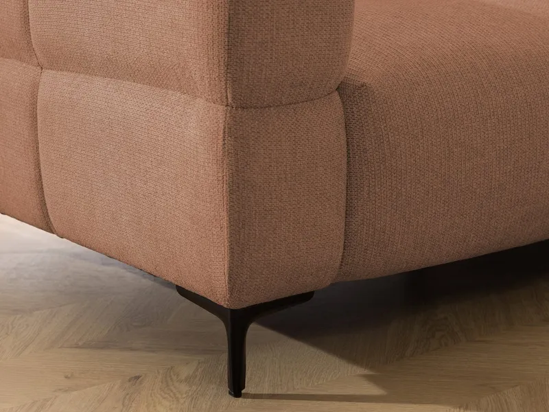 S-Style Möbel Polstergarnitur 3+2+1 Cardea in Bubble-Optik aus weichem Strukturstoff, mit Wellenfederung und hohem Sitzkomfort, Rot, – Produktbild 5 von 5