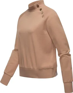 ragwear ragwear Sweatshirt Majjorka Solid Damen Langarmshirt mit Rippbündchen und Zierknöpfen – Produktbild 1 von 1