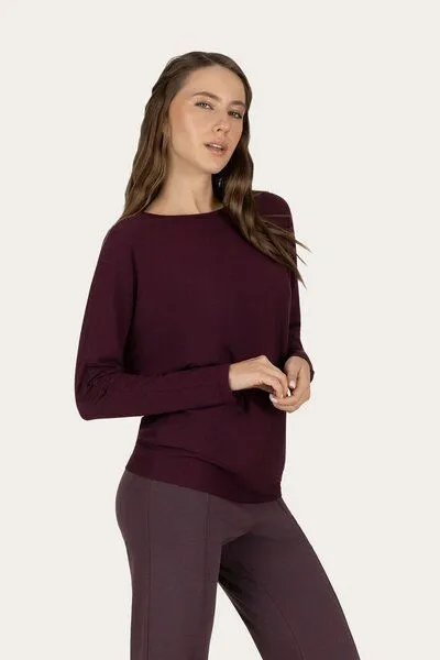 Urban Goddess Urban Goddess Budhi Yoga Langarm Shirt, Fig (lila), – Produktbild 2 von 4
