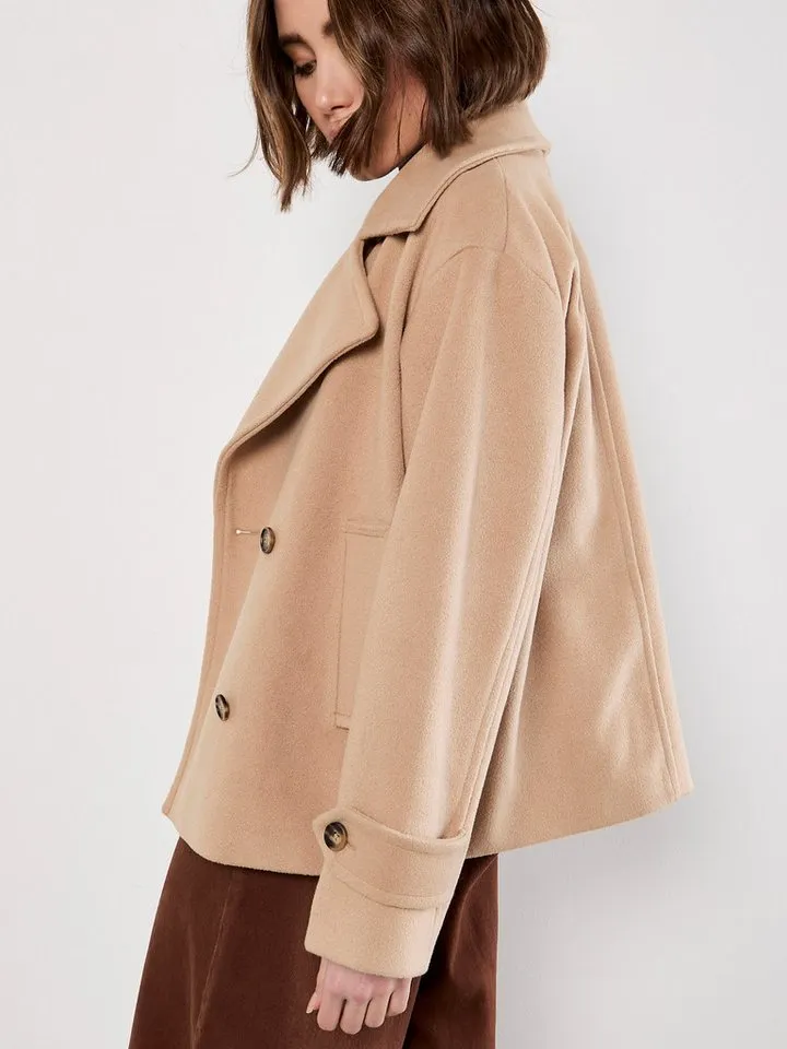 Apricot Apricot Kurzjacke Kurzjacke im Zweireiher Stil, Braun, – Produktbild 4 von 5