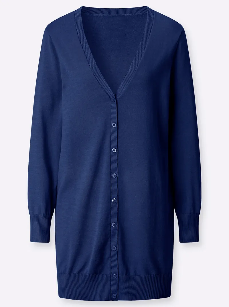 Witt Longstrickjacke, Royalblau, – Produktbild 1 von 2