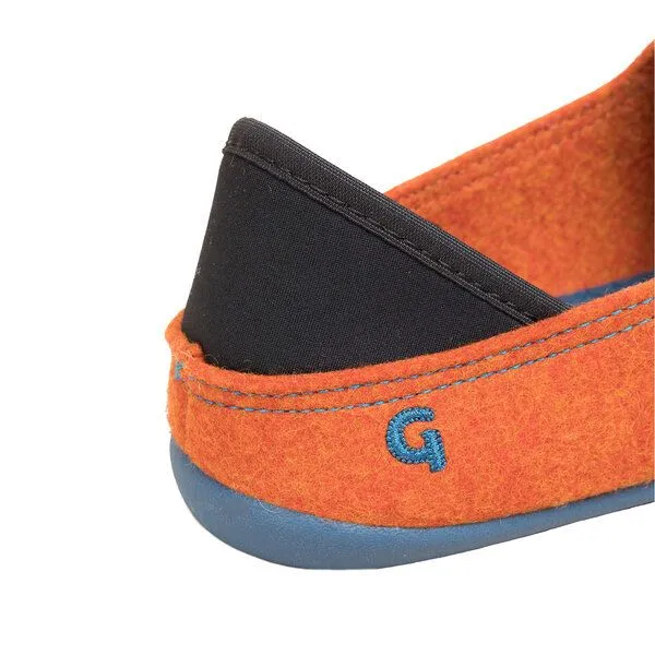 Gottstein Gottstein Wool Slip-On Pantoffel, Orange(orange/petrol), – Produktbild 4 von 4