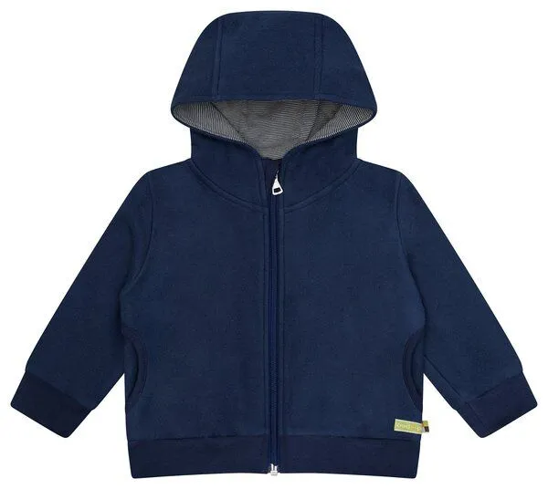 loud + proud loud + proud Babys & Kinder Jacke aus Baumwoll-Fleece, GOTS-zertifiziert, Ultramarine(blau), – Produktbild 1 von 3