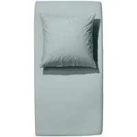 hessnatur hessnatur Satin Spannbettlaken aus reiner Bio-Baumwolle, Salbei, – Produktbild 2 von 6