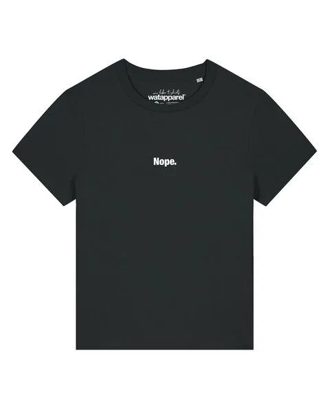 watapparel watapparel T-Shirt Frauen Nope, Black, – Produktbild 1 von 2
