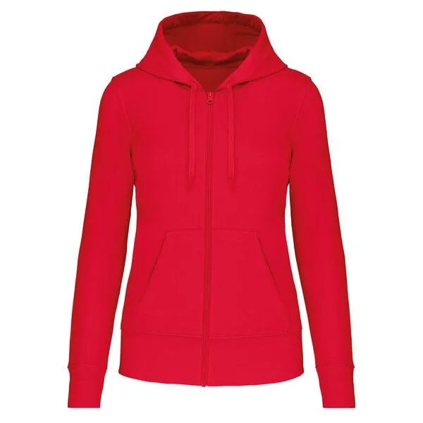 Greenspired Greenspired Umweltfreundliches Kapuzensweatshirt mit Zip für Damen 280g/m² XS-XXL, Rot, – Produktbild 1 von 2