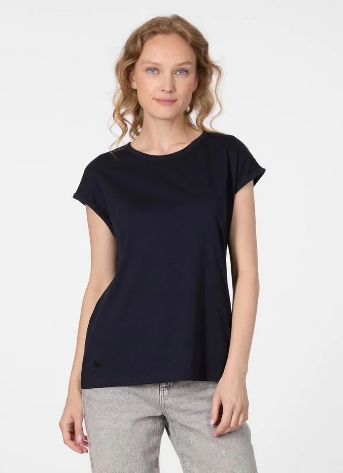 ragwear ragwear Kurzarmshirt DIONA Bestseller aus fließender Baumwoll-Modal-Mischung, Blau, – Produktbild 1 von 2