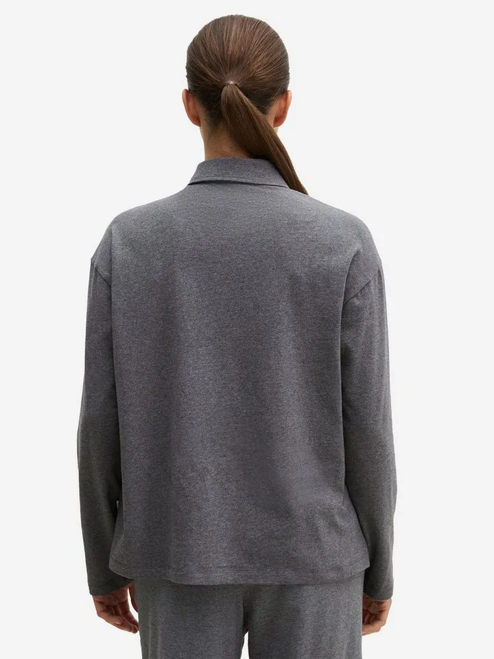 Marc O'Polo Marc O'Polo Hemdbluse Loungewear-Styles Businesshemd, Freizeithemd, Langarmhemd, Grau, – Produktbild 2 von 4